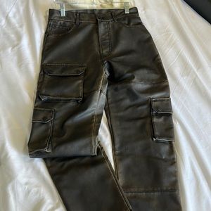 Zara Leather Pants Cargo size 2-4